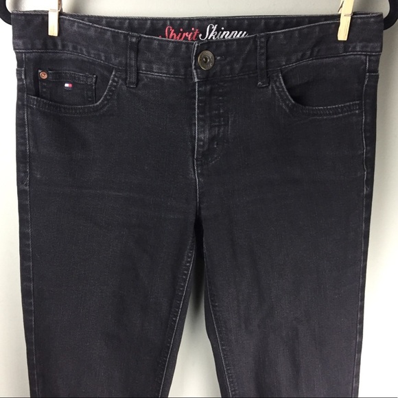 Tommy Hilfiger Spirit Skinny Super Black Jean Sz 6 - Picture 4 of 10